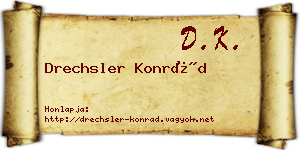 Drechsler Konrád névjegykártya