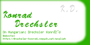 konrad drechsler business card